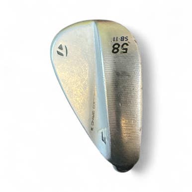 Used Taylormade MILLED GRIND 3 RAW CHROME Golf Wedge Mens RH 58 Degree 11873-S000224755
