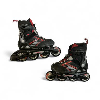 Used Rollerblade ADJ 2-5 Junior Rec Fitness Skates Black Adjustable 11873-S000224743