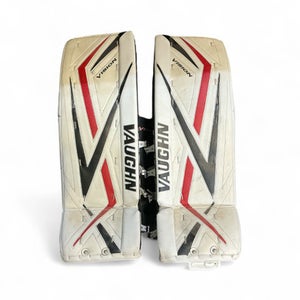 Used Vaughn VISION 9400 Goalie Leg Pads Senior White 34" 11873-S000224719