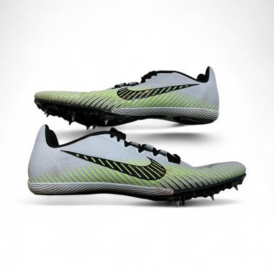 Used Nike ZOOM RIVAL M Track & Field Cleats Adult White Senior 12.5 11873-S000224711