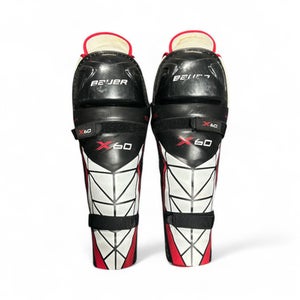 Used Bauer X60 Senior Shin Guards Black 15" 11873-S000224697