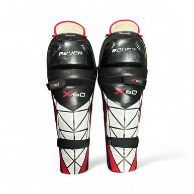 Used Bauer X60 Senior Shin Guards Black 15" 11873-S000224697