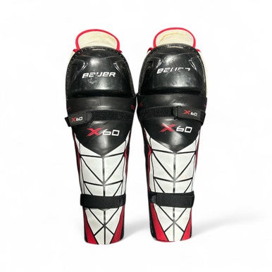 Used Bauer X60 Senior Shin Guards Black 15" 11873-S000224697