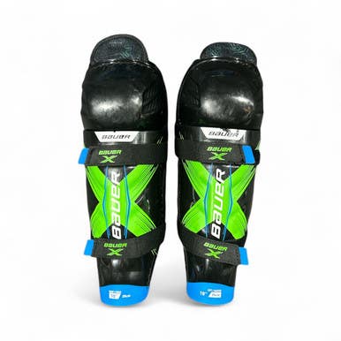 Used Bauer X Junior Shin Guards Black 10" 11873-S000224380