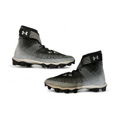 Used Under Armour Adult FB Cleats Black And White Senior 9 11873-S000224220