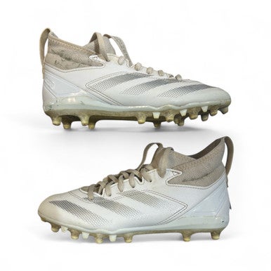 Used Adidas Jr FB Cleats White Junior 04 11873-S000221682