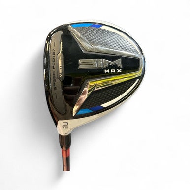 Used Taylormade SIM MAX Mens Fairway Wood LH 3 Wood 11873-S000222198