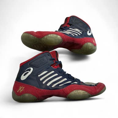 Used Asics Wrestling Shoes Navy Blue Junior 05 11873-S000216479