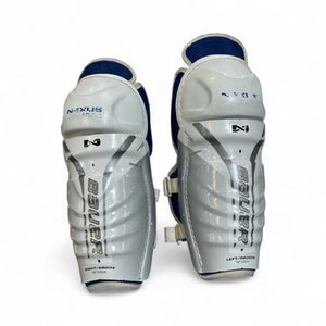 Used Bauer NEXUS Junior Shin Guards White 10" 11873-S000213634