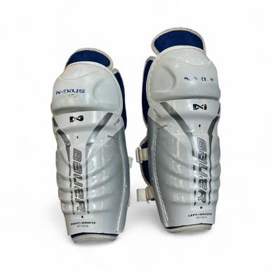 Used Bauer NEXUS Junior Shin Guards White 10" 11873-S000213634
