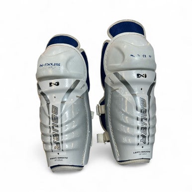 Used Bauer NEXUS Junior Shin Guards White 10" 11873-S000213634