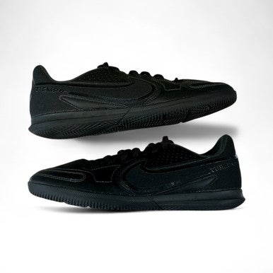 Used Nike TIEMPO Soccer Indoor Shoes Black Junior 04.5 11873-S000216391