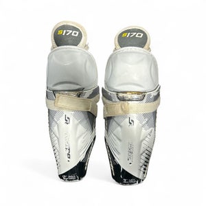 Used Bauer SUPREME S170 Junior Shin Guards White 9" 11873-S000208150