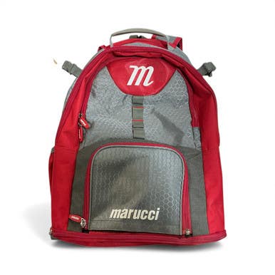 Used Marucci BB/SB Player Backpack Grey And Red 11873-C000223929
