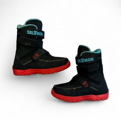 Used Salomon WHIPSTAR Boys Snowboard Boots Black Junior 03.5 11873-S000213638