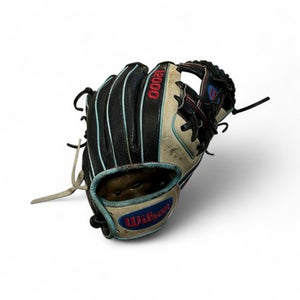 Used Wilson A2000 DP15 BB/SB Glove RH Throw Black 11 1/2" 11873-S000223778