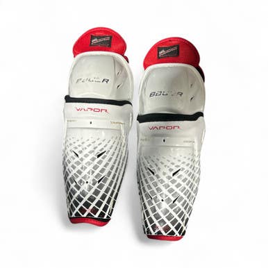 Used Bauer VAPOR LIL ROOKIE Junior Shin Guards White 9 1/2" 11873-S000214799
