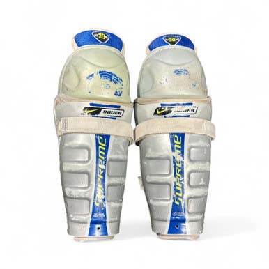 Used Bauer NIKE SUPREME Junior Shin Guards Silver 10" 11873-S000220710