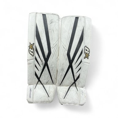 Used Brians SUBZERO 7.0 Goalie Leg Pads Senior White 32 1/2" 11873-S000222469