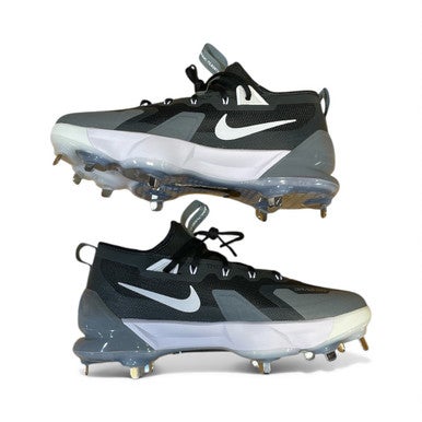 Used Nike TROUT METAL CLEATS BB/SB Cleats Black And White Senior 9 11873-S000222456