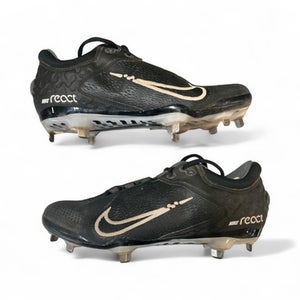 Used Nike REACT METAL CLEATS BB/SB Cleats Black Senior 10 11873-S000216974