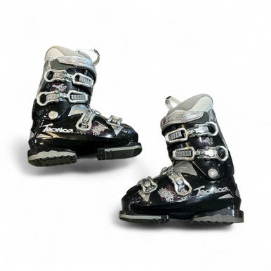 Used Tecnica ESPIRIT 8 Womens DH Ski Boot Black 255 MP - M07.5 - W08.5 11873-S000215533
