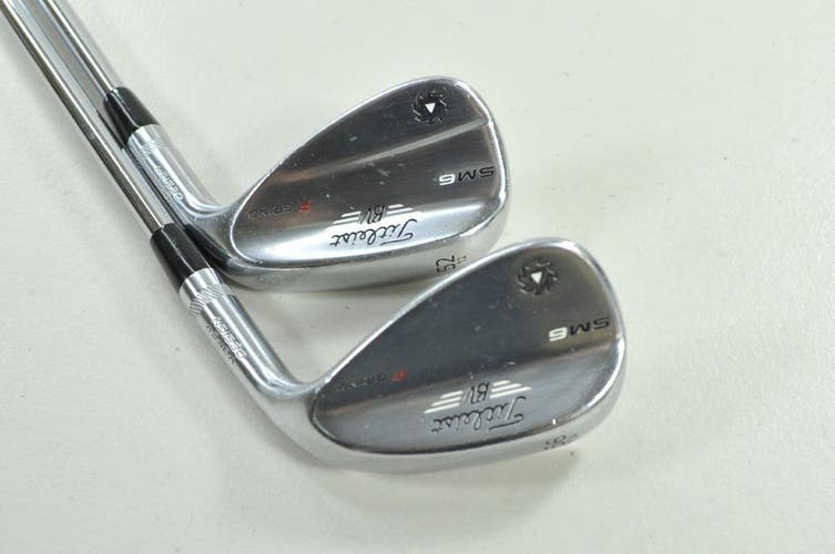 Titleist Vokey SM6 Tour Chrome 52*, 56* Wedge Set Right Wedge Flex Steel #205795
