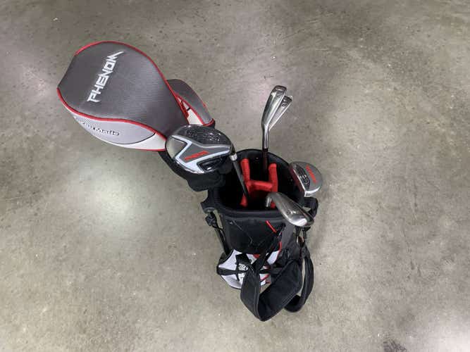 Taylormade Phenom Club Set Driver 3W 4H 7 9 SW Putter Phenom Junior RH HC + Bag