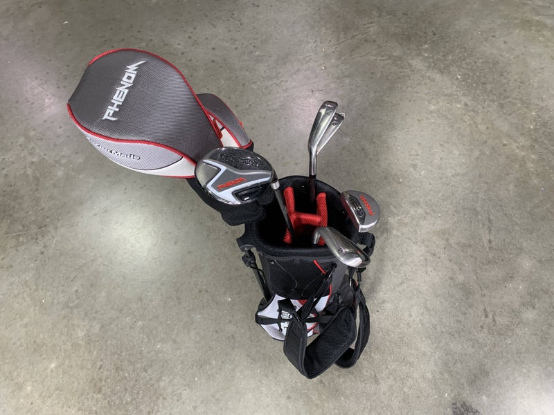 Taylormade Phenom Club Set Driver 3W 4H 7 9 SW Putter Phenom Junior RH HC + Bag