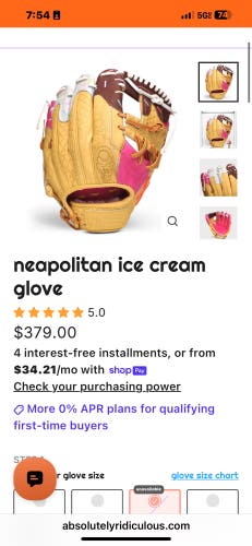 2025 RH Softball Glove 12" (New)