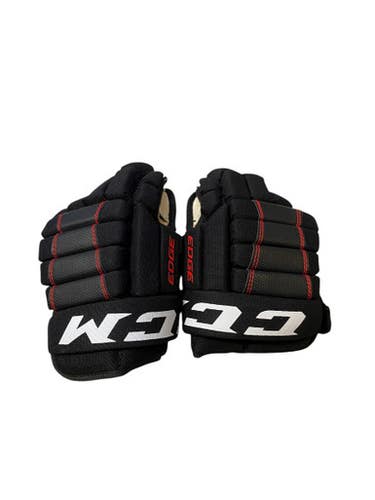 Used CCM EDGE Youth Gloves Black 10" 11706-S000366670