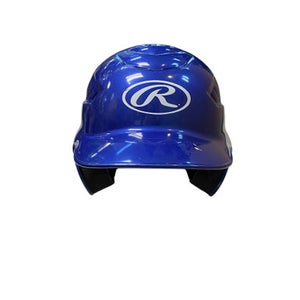 Used Rawlings BLUE HELMET Batting Helmet No Mask Royal Blue MD 11706-S000366626