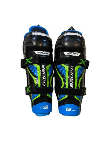 Used Bauer X Youth Shin Guards Black 9" 11706-S000366544