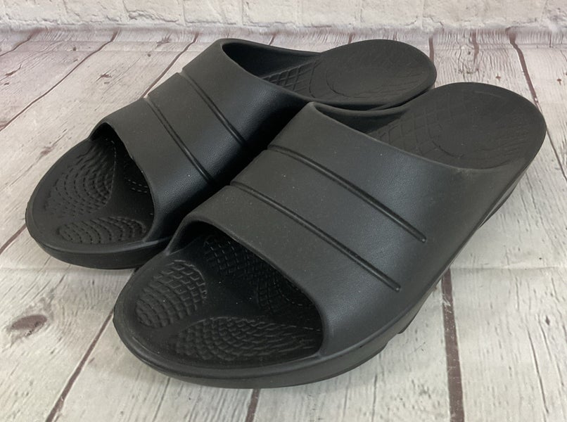 Men's Comfort Recovery Flip Flops Black Size 12 EUR 45