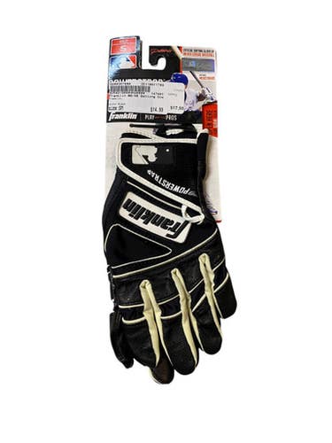 Used Franklin BB/SB Batting Gloves Black SM 11706-S000367088