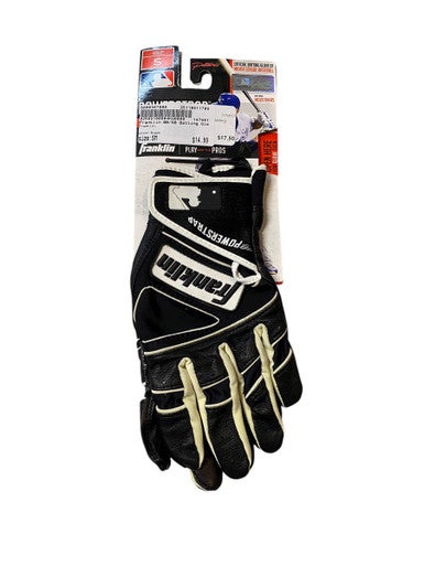 Used Franklin BB/SB Batting Gloves Black SM 11706-S000367088