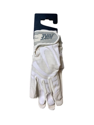 Used Nike ALPHA HUARACHE EDGE BB/SB Batting Gloves White SM 11706-S000367085