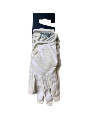 Used Nike ALPHA HUARACHE EDGE BB/SB Batting Gloves White SM 11706-S000367076