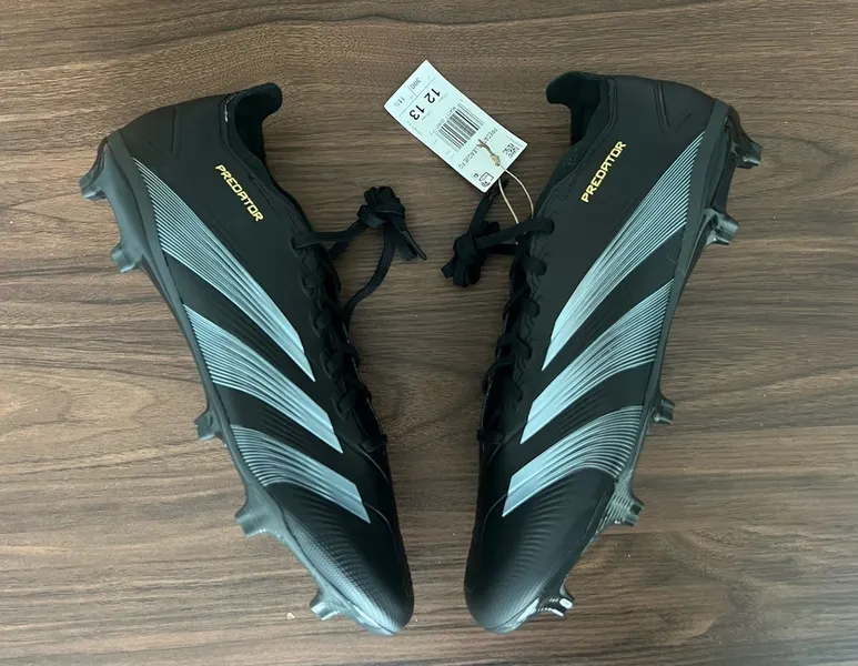 adidas Predator 24 League FG Core Black Carbon Soccer Cleat IF6347 Mens Size 12