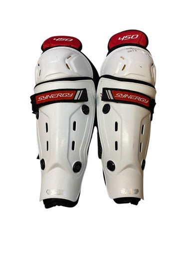Used Easton SYNERGY 450 Junior Shin Guards White 9" 11706-S000366503