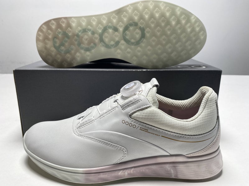ECCO S-Three Golf Shoes White Women's SZ 7-7.5 (102973 60621)