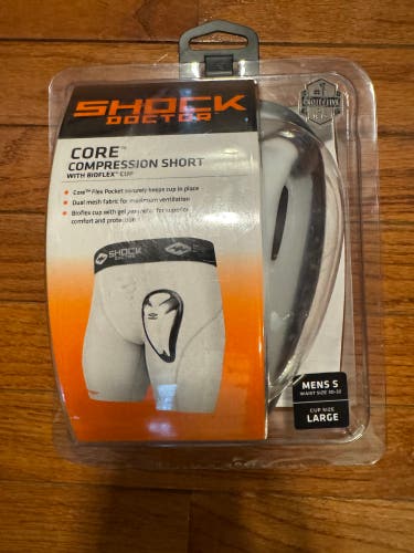 Brand New (never removed from box), Shock Doctor Core Compression Short with Bioflex Cup