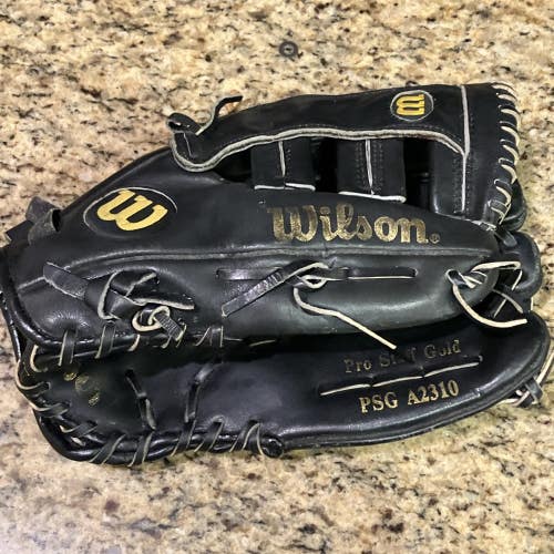 Wilson Pro Staff Gold PSG A2310 Genuine Leather RHT Black Baseball Glove