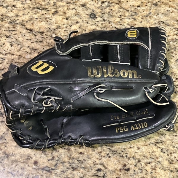 Wilson Pro Staff Gold PSG A2310 Genuine Leather RHT Black Baseball Glove