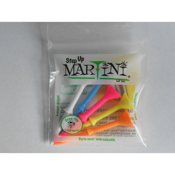 Martini Step-Up Golf Tees (3 1/4", Multi-Color, 5pk) USGA Conforming NEW