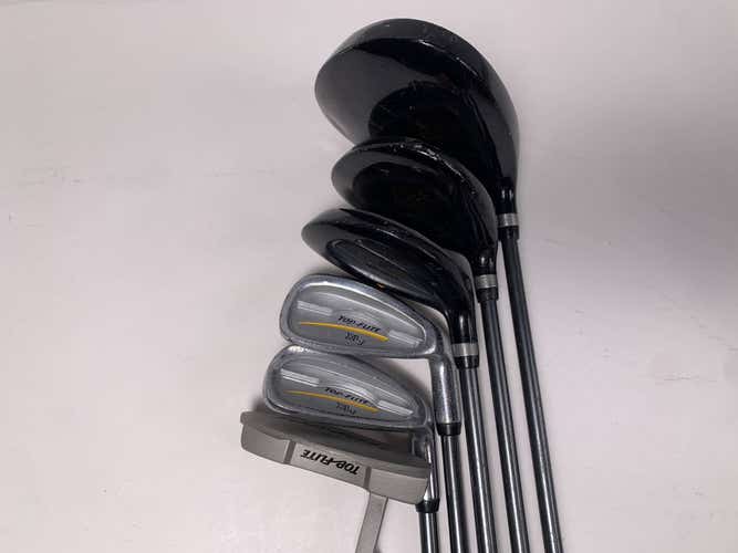 Top Flite XLj Club Set Driver 5W 5H 7 SW Putter XLj Youth Graphite Junior RH