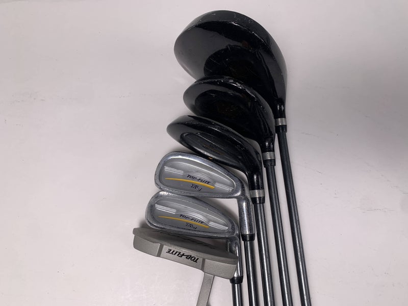 Top Flite XLj Club Set Driver 5W 5H 7 SW Putter XLj Youth Graphite Junior RH