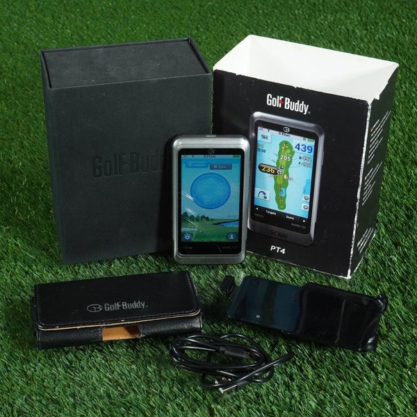 GOLF BUDDY PT4 HANDHELD GPS GOLF COURSE & SCORECARDS W/ BOX ~ READ DESCRIPTION!