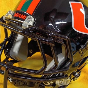 Miami Hurricanes custom fullsize Riddell Speed football helmet Lg/XL Miami Night