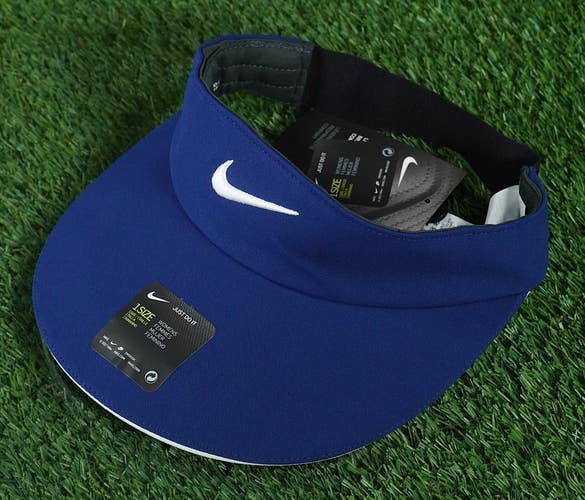 NIKE AEROBILL GOLF VISOR DRI FIT HAT BLUE VOID LADIES WOMEN'S, NWT ~ BQ4779-492